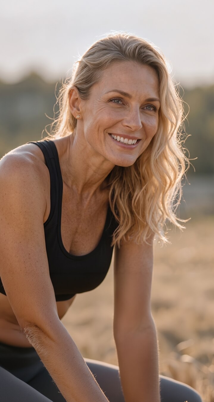 a woman smiling for the camera