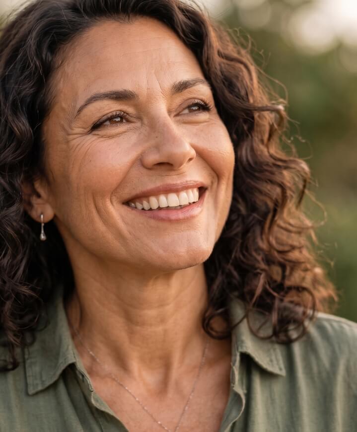 a person smiling for the camera